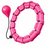 Kép 4/10 - Karcsúsító hulahopp karika súllyal és fém csapággyal, pink, Rg