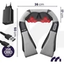 Kép 2/10 - HealthPro Shiatsu akkus vezetéknélküli 3D Nyak és váll masszírozógép, fűtő funkcióval, 8 masszázsponttal, 2000 mAh akkuval, USB-c töltővel