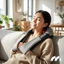 Kép 3/10 - HealthPro Shiatsu akkus vezetéknélküli 3D Nyak és váll masszírozógép, fűtő funkcióval, 8 masszázsponttal, 2000 mAh akkuval, USB-c töltővel