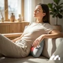 Kép 4/9 - MAX-Comfy 1800  Shiatsu akkus vezetéknélküli 3D Nyak és hát masszírozógép, fűtő funkcióval, 15 perces időzítővel, 1800mAh, USB-c töltővel