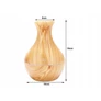 Kép 7/7 - Tulipán alakú mini párologtató USB-vel, 7 színben világít, 150 ml-es tartály, világosbarna VG