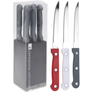 Kép 5/5 - 6 db Steak késkészlet fa tartóban, 22 cm