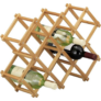 Kép 3/7 - Bambusz bortartó állvány, összecsukható, 10 palackos kapacitás