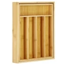 Kép 7/8 - Kihúzható 7 rekeszes bambusz evőeszköztároló 39 x 27 cm