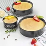 Kép 2/4 - 3 db-os tapadásmentes Tortaforma, tepsi készlet süteményekhez, levehető oldallal, köralakú