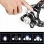 Kép 7/8 - Extra erős XML-T6 fejlámpa, XPE LED,  4 világítási mód, 2100 Lumen, IPX 3