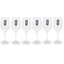 Kép 1/4 - 6 db Törésálló elegáns borospohár, 330ml, 21 cm, 