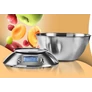 Kép 3/11 - Rozsdamentes acél digitális konyhai tálas mérleg, 1g, 5 kg, 1,8 L