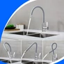 Kép 6/12 - Konyhai csaptelep rugalmas szárral, 45 cm hosszú csővel, szürke