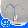 Kép 10/12 - Konyhai csaptelep rugalmas szárral, 45 cm hosszú csővel, szürke