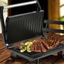 Kép 2/11 - Elektromos, tapadásmentes kontakt grill szendvicssütő és Panini sütő, 750 W, RT