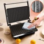 Kép 7/11 - Elektromos, tapadásmentes kontakt grill szendvicssütő és Panini sütő, 750 W, RT
