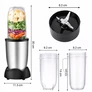Kép 7/9 - Rozsdamentes Blender konyhai turmix rozsdamentes pengével 600 W 2 db 470mL