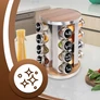 Kép 5/6 - Forgó állványos 16 részes üveg fűszertartó