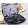 Kép 7/8 - Dupla Szendvicssütő tapadásmentes bevonattal Emoji mintás 750 W fekete