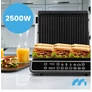 Kép 4/14 - Professzionális 5 programos Kihúzható XXL elektromos kontakt grill szendvicssütő és Panini sütő 2500W SM5000W-PRO