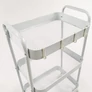 Kép 4/8 - HÖGLER Fém konyhai 3 szintes zsúrkocsi 70 x 40 x 29 cm fehér