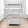 Kép 6/8 - HÖGLER Fém konyhai 3 szintes zsúrkocsi 70 x 40 x 29 cm fehér