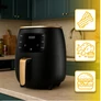 Kép 10/10 - AIRFRYER fritőz 6 literes tállal, érintőképernyős kijelző, tapadásmentes, 2400 W-os