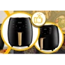 Kép 5/10 - AIRFRYER fritőz 6 literes tállal, érintőképernyős kijelző, tapadásmentes, 2400 W-os