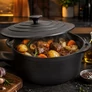 Kép 2/3 - Kraft&Dele Öntöttvas serpenyő fazék, 33 cm, 6,4 L, KD4246