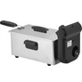 Kép 4/12 - Kraft&Dele Rozsdamentes acél olajsütő, 3 L, 2300 W, 130-190°C,  Tápkábel tárolórekeszel, KD4331