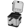 Kép 6/9 - Kraft&Dele Rozsdamentes acél olajsütő, 1,5 L,1000 W, 130-190°C,  Tapadásmentes belső bevonat, KD4330