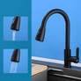 Kép 4/5 - Renew Force kihúzható konyhai csap, két permetező mód, elegáns matt fekete