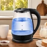 Kép 9/9 - Vezeték nélküli edzett üveg vízforraló,  1,8 L 1800 W csendes, LED háttérvilágítással