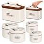 Kép 1/8 - Melegentartó Szigetelt élelmiszertároló doboz készlet Lunchbox 4 darab 2 x 500 ml + 2x 300 ml