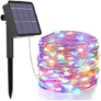 Kép 1/5 - 200 micro LED-es napelemes kerti dekor fényfüzér, színes