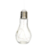 Kép 5/5 - 10 micro LED-es XXL méretű körte lámpa dekoráció, elemes, 19 cm, ajándék elemmel