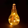 Kép 2/5 - 19 cm-es XXL körte lámpa, 10 micro LED-del, ajándék elemmel