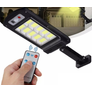 Kép 1/4 - Napelemes, Időjárásálló, mozgásérzékelős kültéri 160 LED-es reflektor