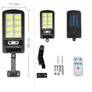 Kép 6/6 - Napelemes, Időjárásálló, mozgásérzékelős kültéri reflektor 160 LED-es, 200W 