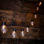 Kép 1/6 - Napelemes dekor gömb kerti LED fényfüzér, meleg fehér, 20 db izzóval