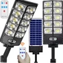 Kép 1/7 - Nagyméretű kültéri napelemes, időjárásálló, 300 LED reflektor, 1000W, IP65, HT