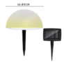 Kép 6/7 - Grundig 5 db-os napelemes félgömb kerti LED lámpa, színváltós, 15 cm átmérő/félgömb