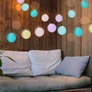 Kép 3/7 - Grundig 10 LED-es napelemes party lampion fényfüzér, 2,4 m, színes