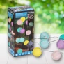 Kép 2/7 - Grundig 10 LED-es napelemes party lampion fényfüzér, 2,4 m, színes