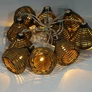 Kép 5/6 - 10 LED-es elemes rattan lampion fényfüzér, 1,8 m, fehér