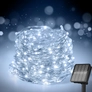 Kép 4/4 - 200 micro LED-es, napelemes dekor fényfüzér, hideg fehér, 10m
