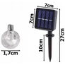Kép 7/7 - Napelemes dekor tündérfény kerti LED fényfüzér, színes, 40 db izzóval, 7 m