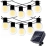 Kép 2/6 - Napelemes programozható balkon LED fényfüzér, meleg fehér, 10 db gömbbel, SDH1098