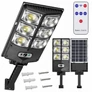 Kép 1/8 - Kültéri napelemes, időjárásálló, 180 COB LED reflektor, 300W, IP65