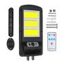 Kép 1/5 - Napelemes COB LED reflektor, mozgásérzékelővel, távirányítóval, IP 65, 150W, HT