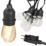 Kép 2/11 - 10 LED-es  lámpafüzér, teraszvilágítás, időjárásálló, E27 foglalattal, IP44, 10 m - meleg fehér
