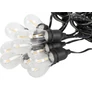 Kép 3/11 - 10 LED-es  lámpafüzér, teraszvilágítás, időjárásálló, E27 foglalattal, IP44, 10 m - meleg fehér