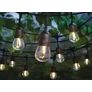 Kép 8/11 - 10 LED-es  lámpafüzér, teraszvilágítás, időjárásálló, E27 foglalattal, IP44, 10 m - meleg fehér