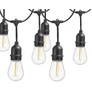 Kép 10/11 - 10 LED-es  lámpafüzér, teraszvilágítás, időjárásálló, E27 foglalattal, IP44, 10 m - meleg fehér